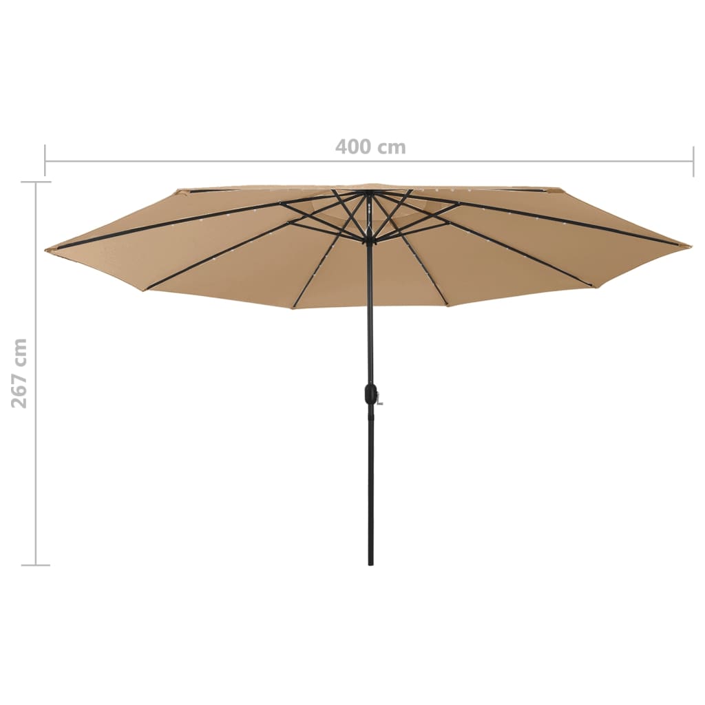 Sonnenschirm Mit Led-Beleuchtung 400 Cm