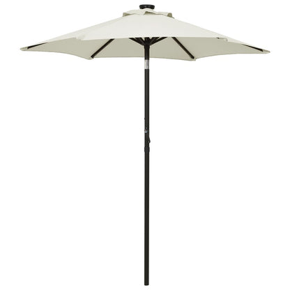 Sonnenschirm Mit Led-Beleuchtung 200X211 Cm Alu