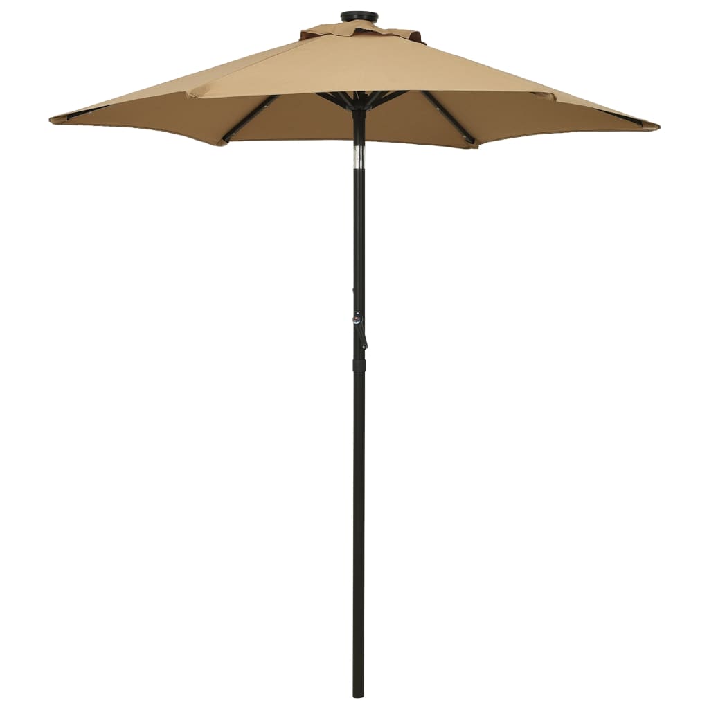 Sonnenschirm Mit Led-Beleuchtung 200X211 Cm Alu