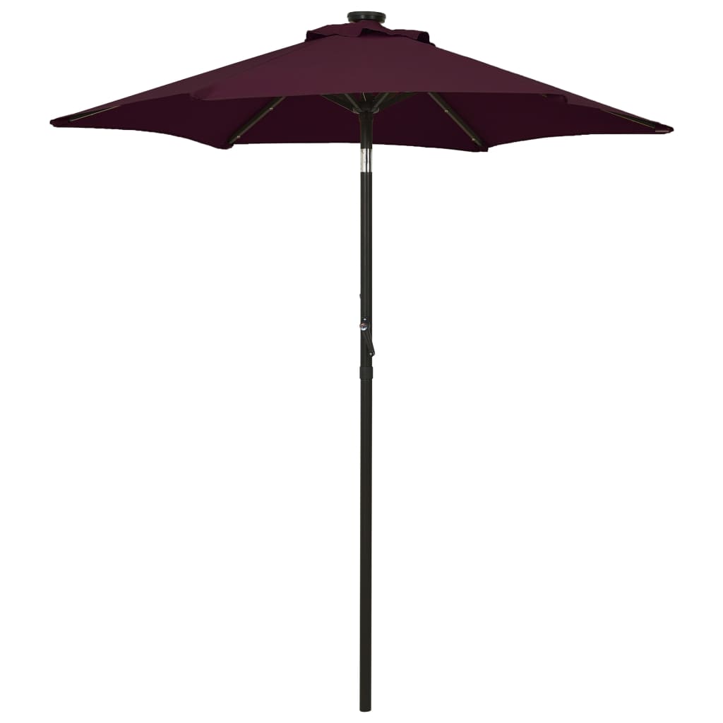 Sonnenschirm Mit Led-Beleuchtung 200X211 Cm Alu