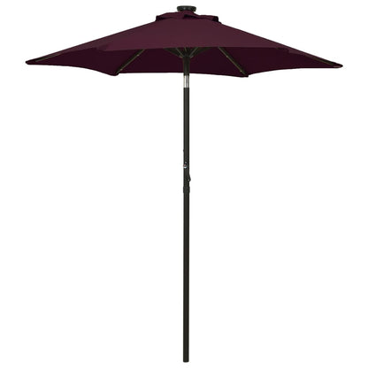 Sonnenschirm Mit Led-Beleuchtung 200X211 Cm Alu