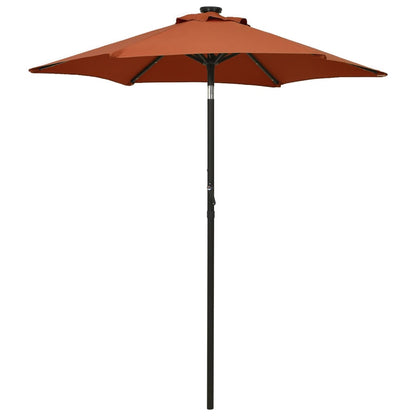 Sonnenschirm Mit Led-Beleuchtung 200X211 Cm Alu