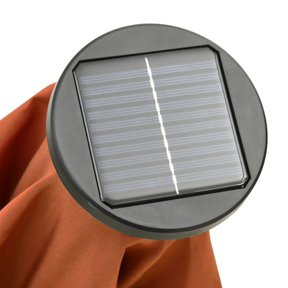 Sonnenschirm Mit Led-Beleuchtung 200X211 Cm Alu