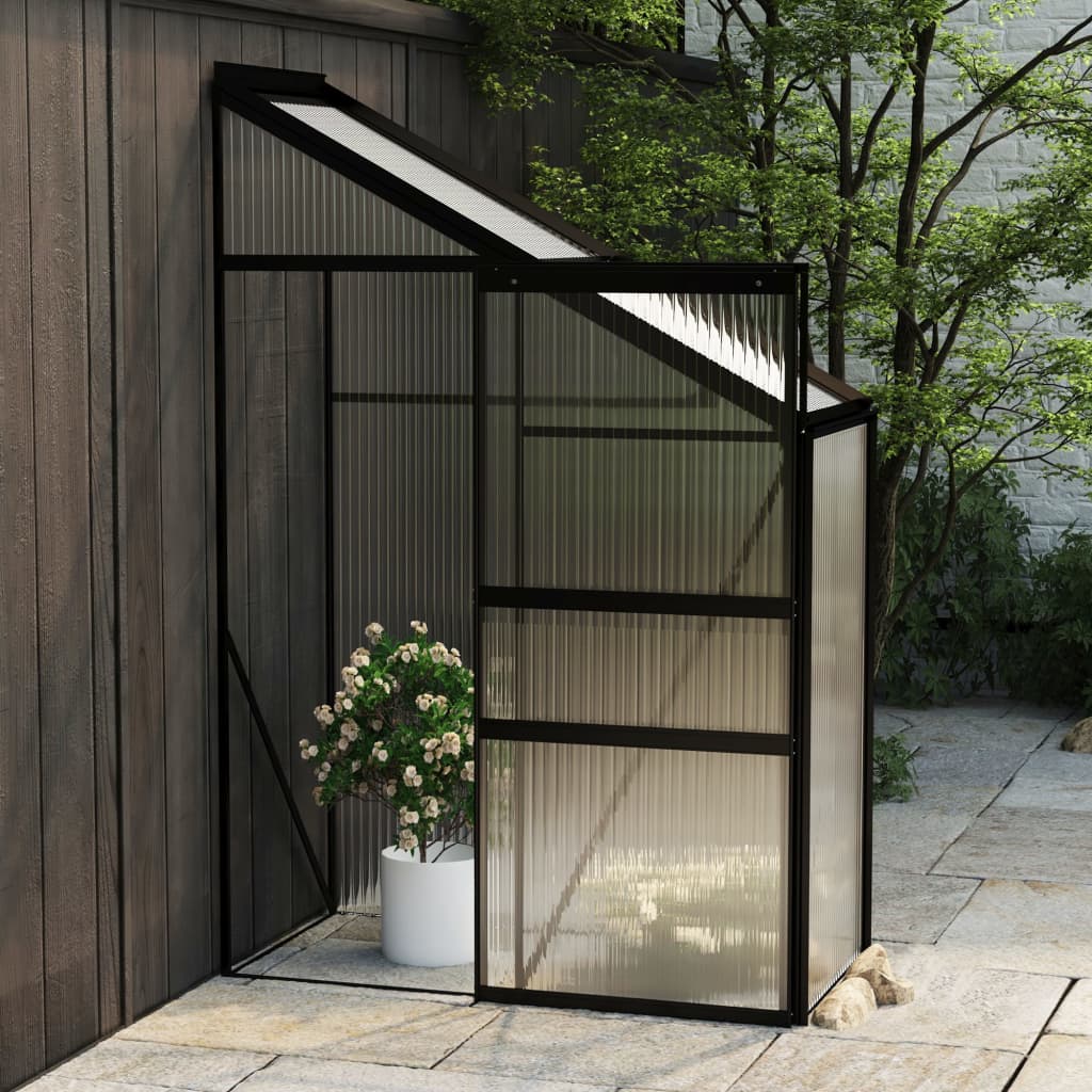 Gewächshaus Anthrazit Aluminium 3,8 M³