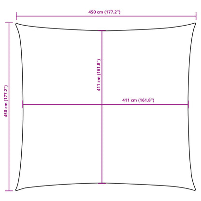 Sonnensegel Oxford-Gewebe Quadratisch 4,5X4,5 M Anthrazit