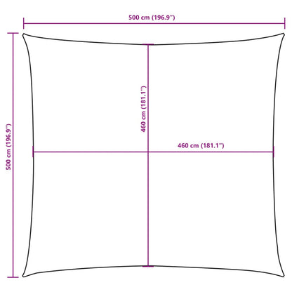 Sonnensegel Oxford-Gewebe Quadratisch 5X5 M Anthrazit