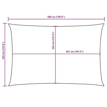 Sonnensegel Oxford-Gewebe Rechteckig 3,5X5 M Anthrazit