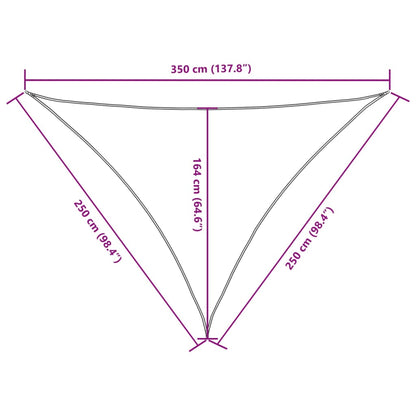 Sonnensegel Oxford-Gewebe Dreieckig 2,5X2,5X3,5 M Anthrazit