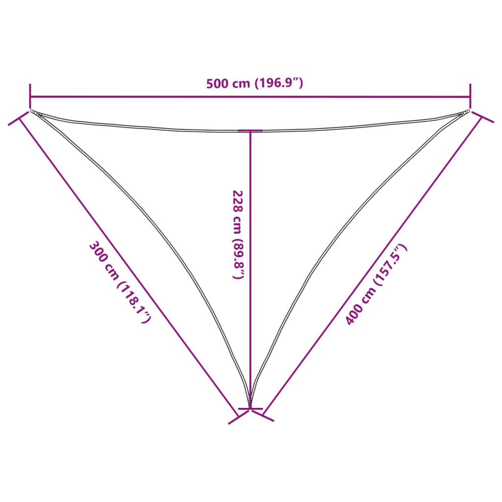 Sonnensegel Oxford-Gewebe Dreieckig 3X4X5 M Anthrazit
