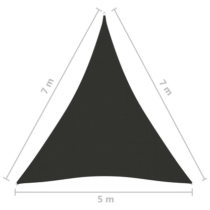 Sonnensegel Oxford-Gewebe Dreieckig 5X7X7 M Anthrazit