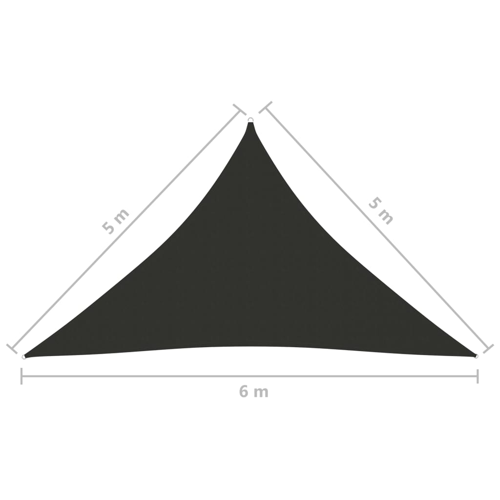 Sonnensegel Oxford-Gewebe Dreieckig 5X5X6 M Anthrazit