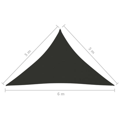 Sonnensegel Oxford-Gewebe Dreieckig 5X5X6 M Anthrazit