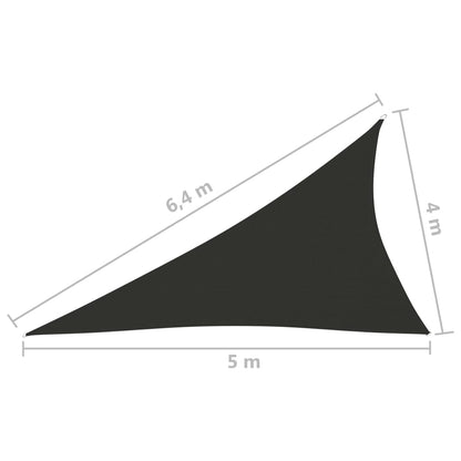 Sonnensegel Oxford-Gewebe Dreieckig 4X5X6,4 M Anthrazit