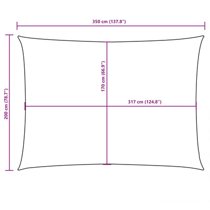 Sonnensegel Oxford-Gewebe Rechteckig 2X3,5 M Beige