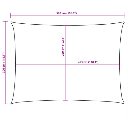Sonnensegel Oxford-Gewebe Rechteckig 3X5 M Beige