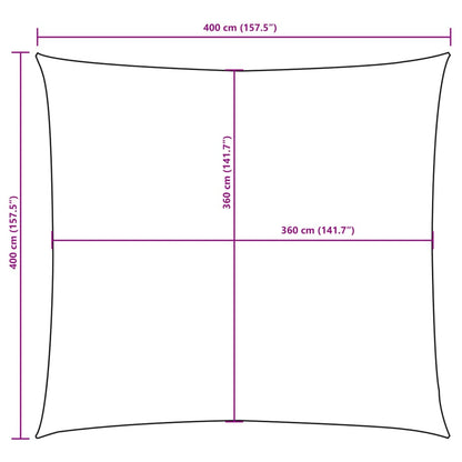 Sonnensegel Oxford-Gewebe Quadratisch 4X4 M Creme