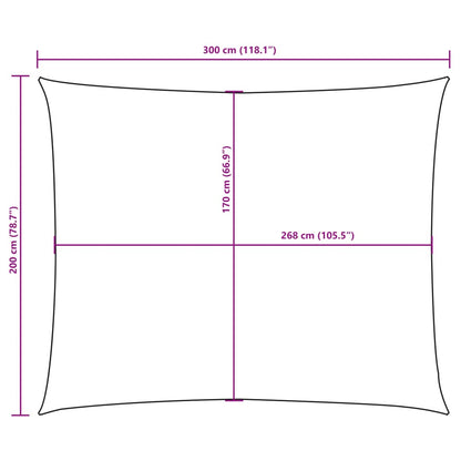 Sonnensegel Oxford-Gewebe Rechteckig 2X3 M Creme