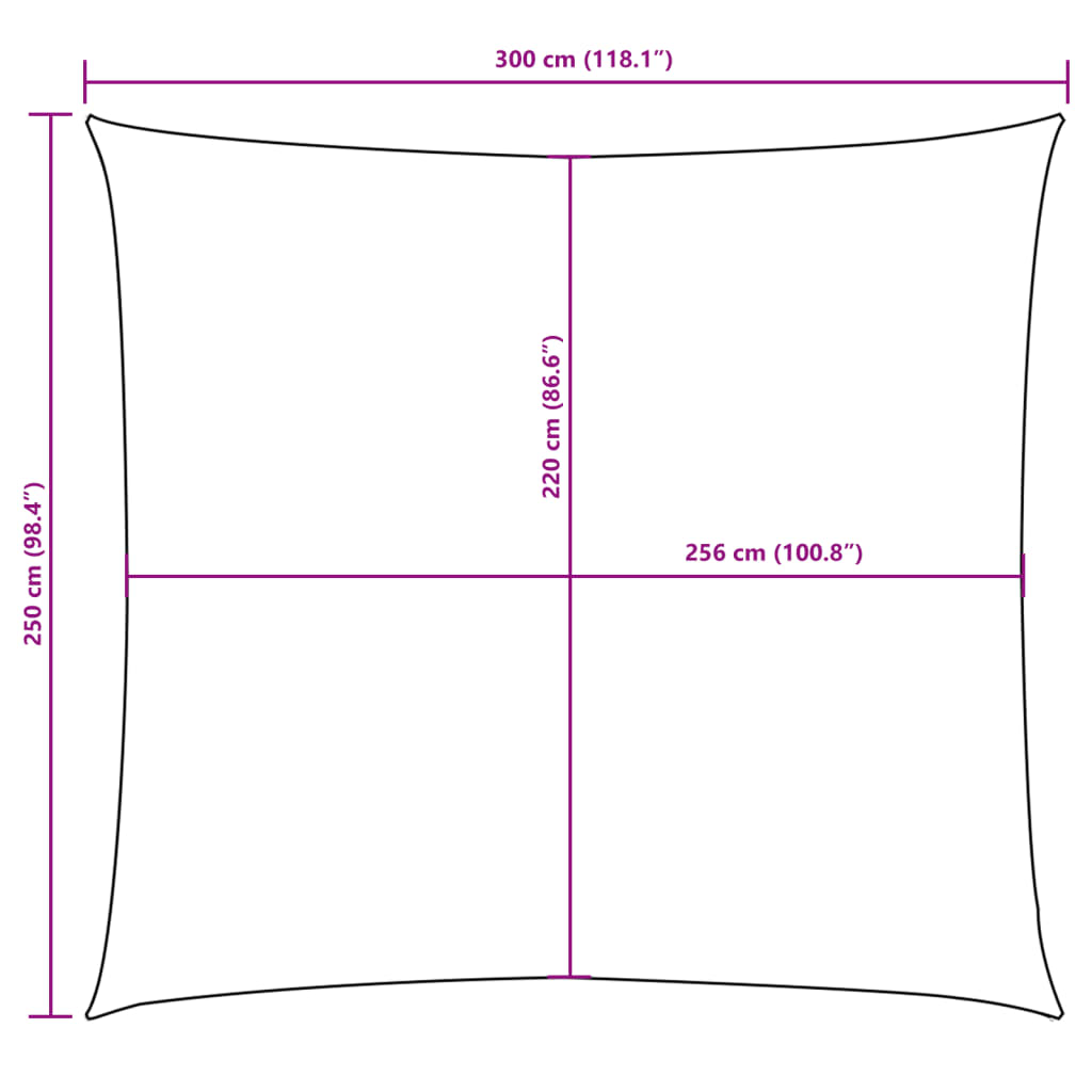 Sonnensegel Oxford-Gewebe Rechteckig 2,5X3 M Creme