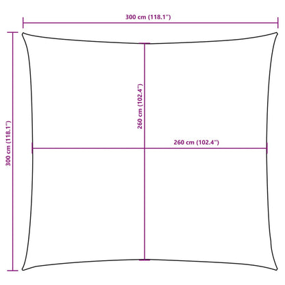 Sonnensegel Oxford-Gewebe Quadratisch 3X3 M Weiß