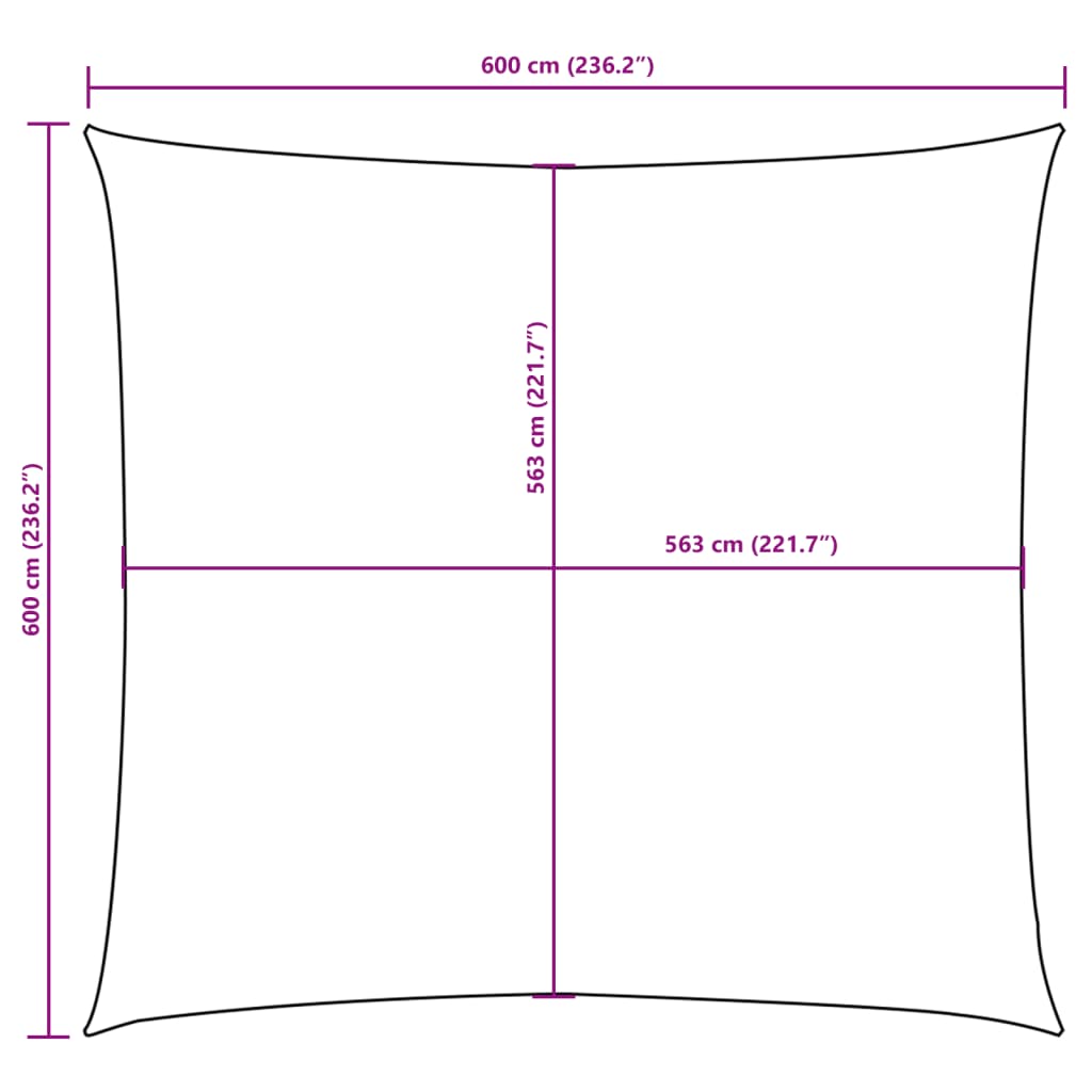 Sonnensegel Oxford-Gewebe Quadratisch 6X6 M Weiß