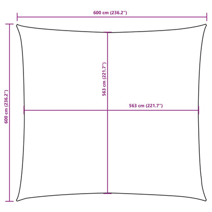 Sonnensegel Oxford-Gewebe Quadratisch 6X6 M Weiß