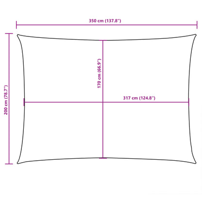 Sonnensegel Oxford-Gewebe Rechteckig 2X3,5 M Weiß