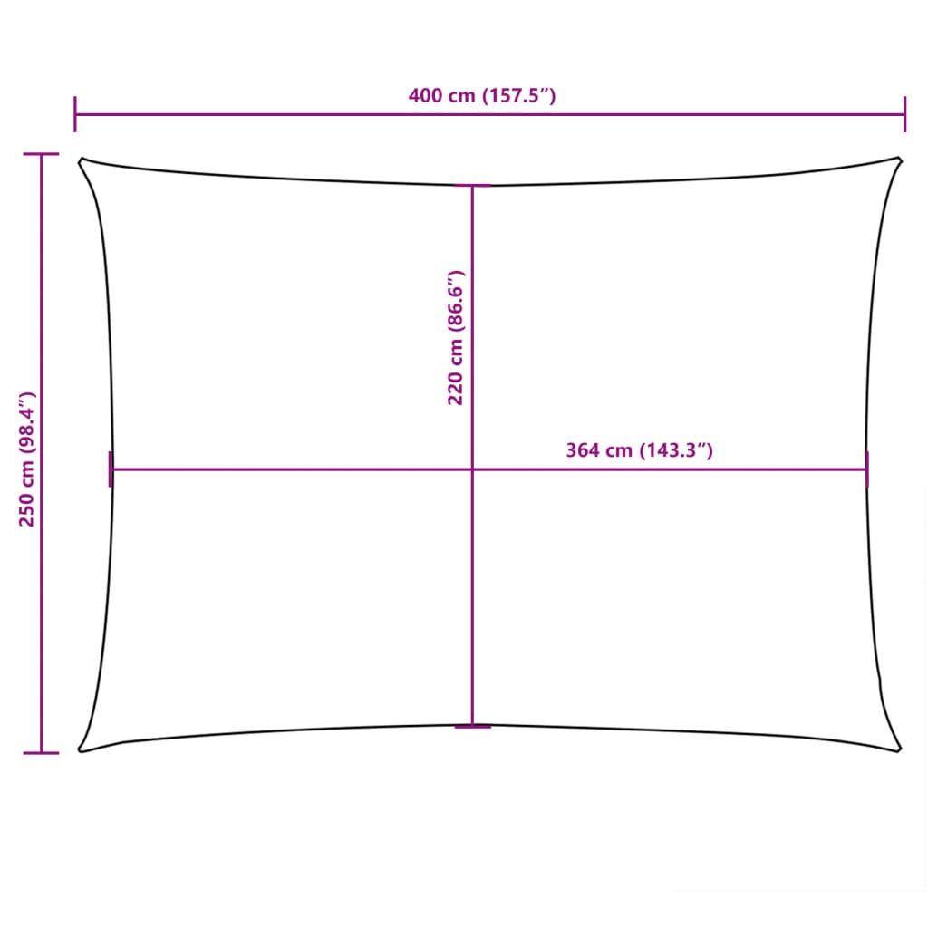 Sonnensegel Oxford-Gewebe Rechteckig 2,5X4 M Weiß