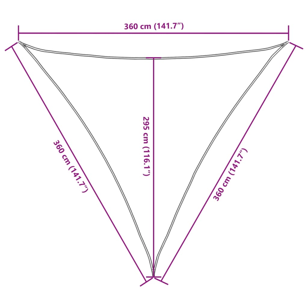 Sonnensegel Oxford-Gewebe Dreieckig 3,6X3,6X3,6 M Weiß