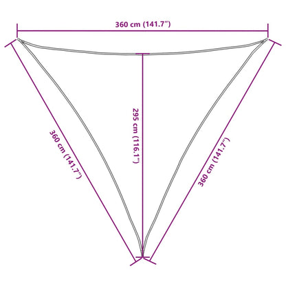 Sonnensegel Oxford-Gewebe Dreieckig 3,6X3,6X3,6 M Weiß