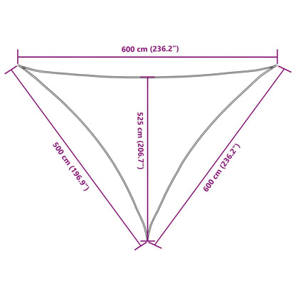 Sonnensegel Oxford-Gewebe Dreieckig 5X6X6 M Weiß