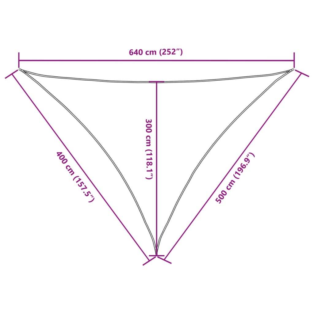 Sonnensegel Oxford-Gewebe Dreieckig 4X5X6,4 M Weiß