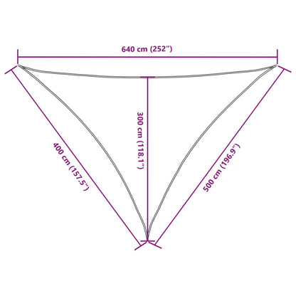 Sonnensegel Oxford-Gewebe Dreieckig 4X5X6,4 M Weiß
