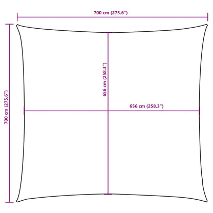 Sonnensegel Oxford-Gewebe Quadratisch 7X7 M -Rot Terrakotta
