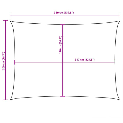 Sonnensegel Oxford-Gewebe Rechteckig 2X3,5 M -Rot Terrakotta