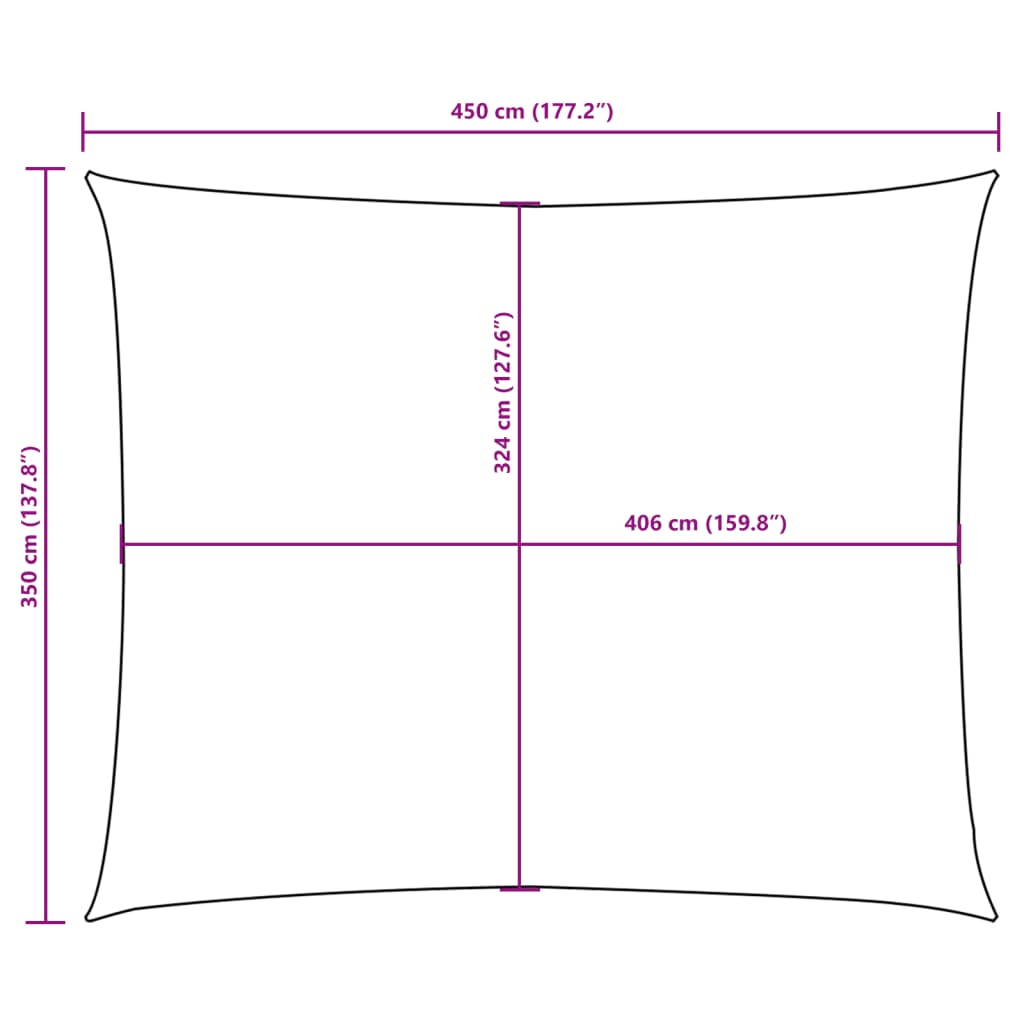 Sonnensegel Oxford-Gewebe Rechteckig 3,5X4,5 M -Rot Terrakotta