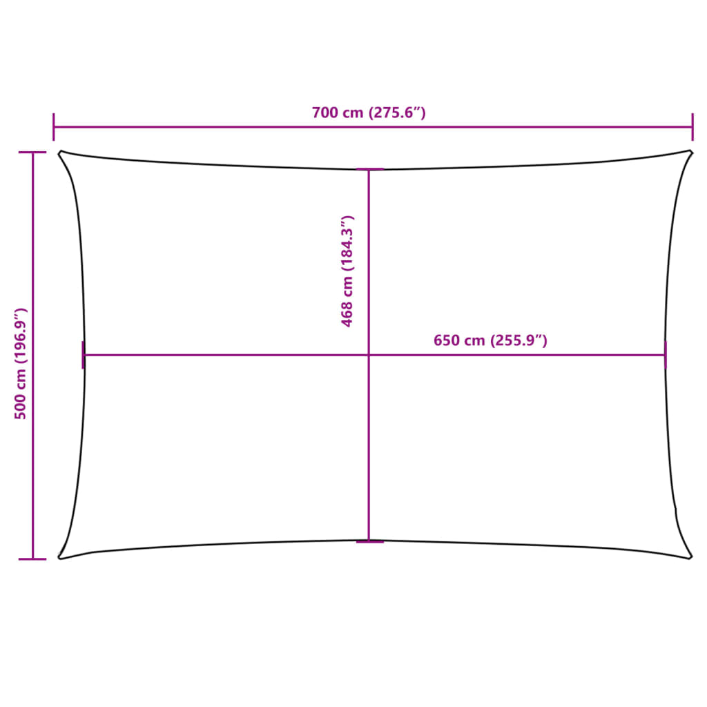 Sonnensegel Oxford-Gewebe Rechteckig 5X7 M -Rot Terrakotta