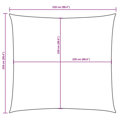 Sonnensegel Oxford-Gewebe Quadratisch 2,5X2,5 M Taupe