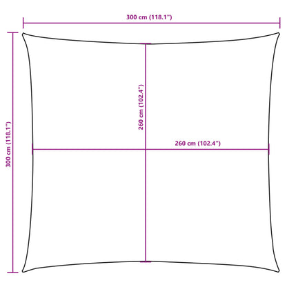 Sonnensegel Oxford-Gewebe Quadratisch 3X3 M Taupe