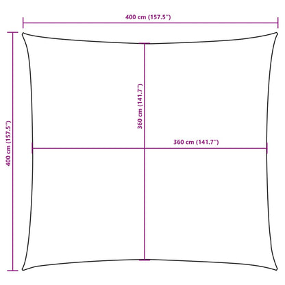 Sonnensegel Oxford-Gewebe Quadratisch 4X4 M Taupe