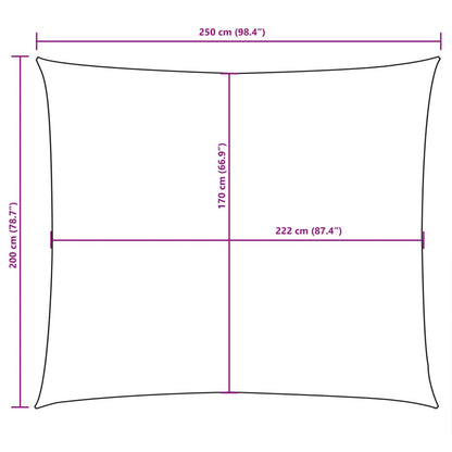 Sonnensegel Oxford-Gewebe Rechteckig 2X2,5 M Taupe