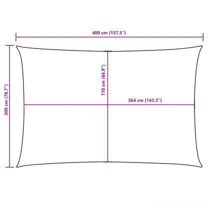 Sonnensegel Oxford-Gewebe Rechteckig 2X4 M Taupe