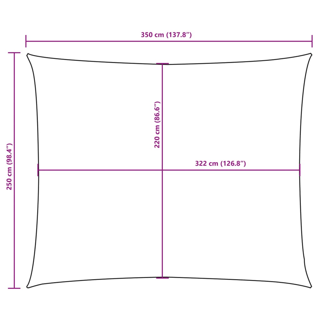 Sonnensegel Oxford-Gewebe Rechteckig 2,5X3,5 M Taupe