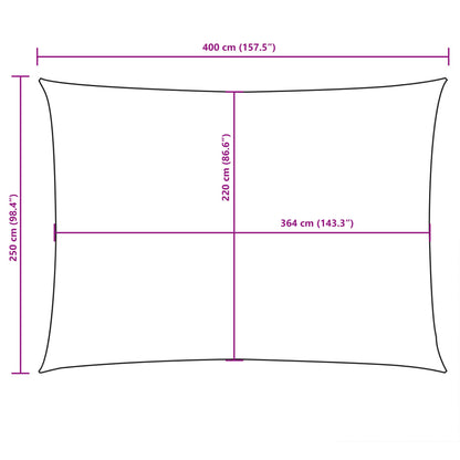 Sonnensegel Oxford-Gewebe Rechteckig 2,5X4 M Taupe