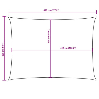 Sonnensegel Oxford-Gewebe Rechteckig 2,5X4,5 M Taupe