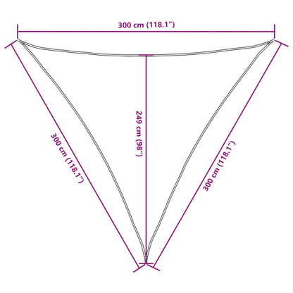 Sonnensegel Oxford-Gewebe Dreieckig 3X3X3 M Taupe