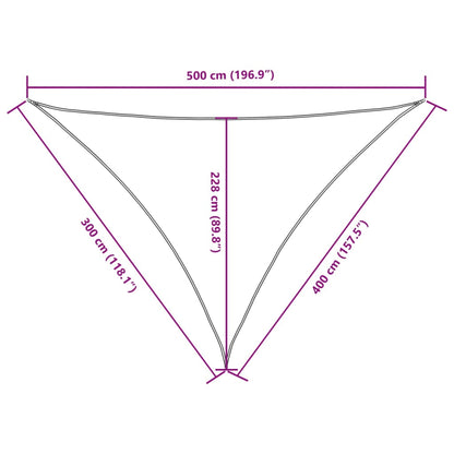 Sonnensegel Oxford-Gewebe Dreieckig 3X4X5 M Taupe