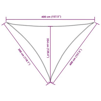 Sonnensegel Oxford-Gewebe Dreieckig 3X4X4 M Taupe