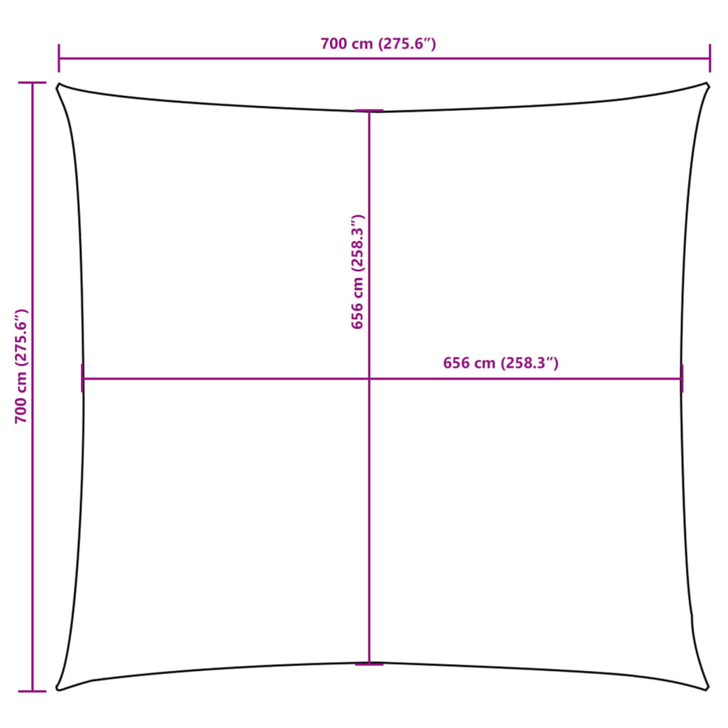 Sonnensegel Oxford-Gewebe Quadratisch 2X2 M Dunkelgrün