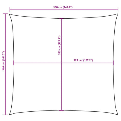 Sonnensegel Oxford-Gewebe Quadratisch 3,6X3,6 M Dunkelgrün