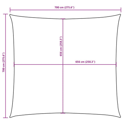 Sonnensegel Oxford-Gewebe Quadratisch 7X7 M Dunkelgrün